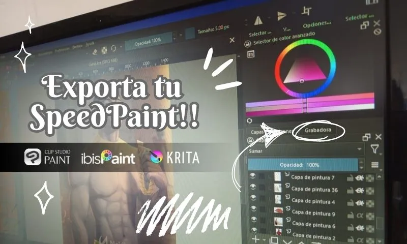 Cómo exportar un Speedpaint: Guía para Ibis Paint, Clip Studio y Krita